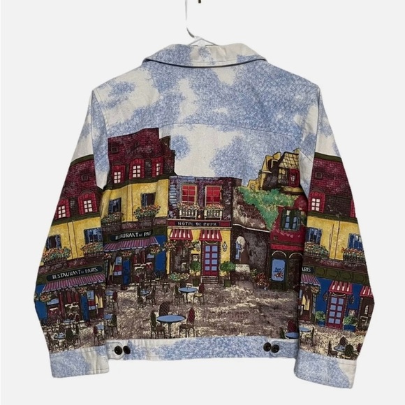 Vintage Artscapes Cotton Painted Light Jacket Women's - Picture 3 of 5